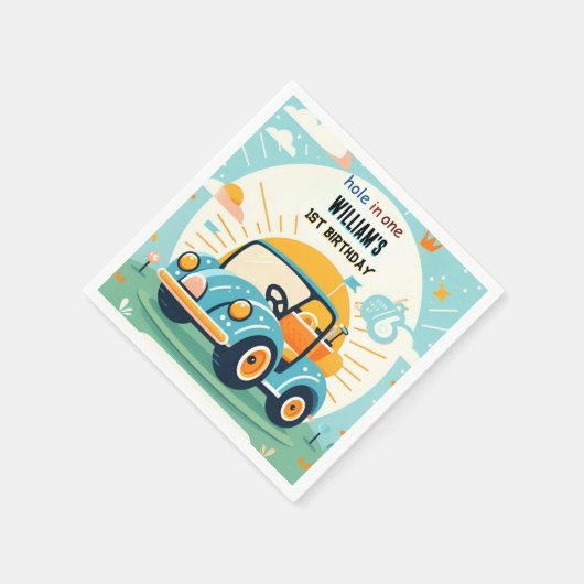 Serviette En Papier maintenant garçon joli golf trou dans un premier 1 (Coin)