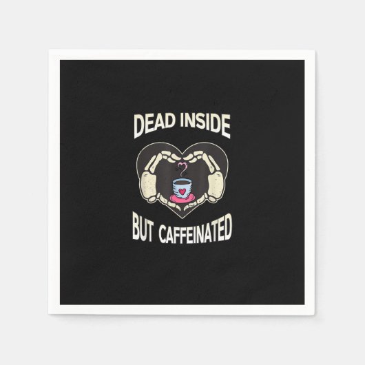 Serviette En Papier Mais Café Café Squelette Mains Coeur (Devant)