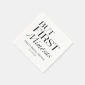 Serviette En Papier Mais d'abord Mimosas | Réception de mariage noir e (Coin)