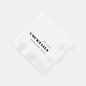 Serviette En Papier Mais Les Premiers Cocktails Mariage Bar Napkins (Coin)