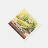 Serviette En Papier Maïs Sur Le Cob Personnalisé (Coin)