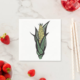 Serviette En Papier Maïs sur l'Épi Maison de Campagne Végétal