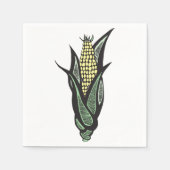 Serviette En Papier Maïs sur l'Épi Maison de Campagne Végétal (Devant)