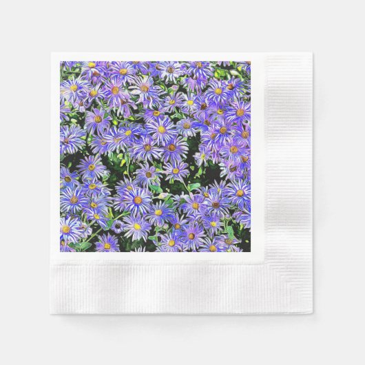 Serviette En Papier Maisées violettes (Devant)