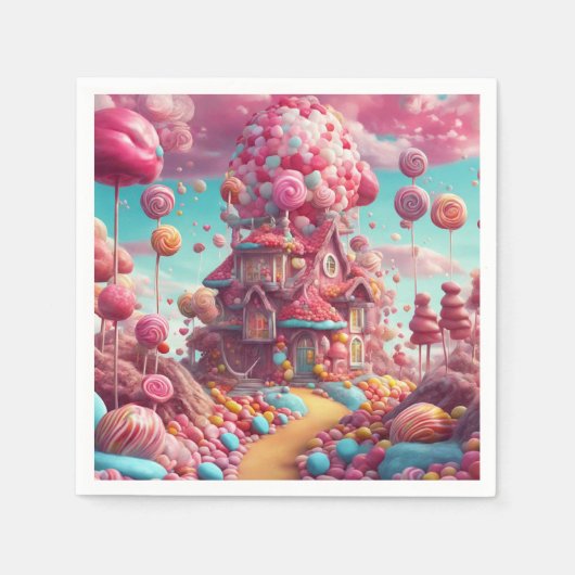 Serviette En Papier Maison à bonbons (Devant)