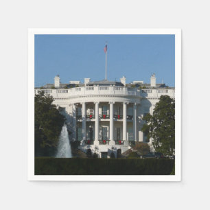 Serviette En Papier Maison Blanche de Noël pour les Fêtes Washington D