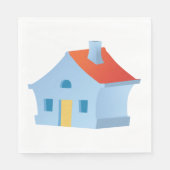 Serviette En Papier Maison bleue (Devant)