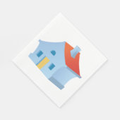 Serviette En Papier Maison bleue (Coin)