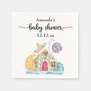Serviette En Papier maison de biscuits de Noël baby shower