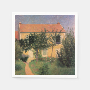 Serviette En Papier Maison de campagne italienne avec toit rouge