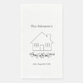 Serviette En Papier Maison de famille personnalisée (Devant)