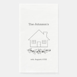 Serviette En Papier Maison de famille personnalisée