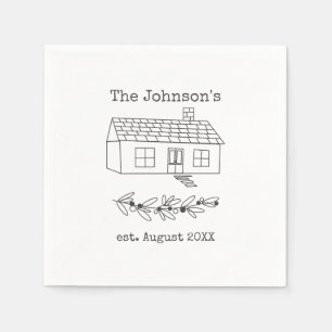 Serviette En Papier Maison de famille personnalisée