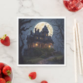 Serviette En Papier Maison de la fête d'Halloween (En situation)