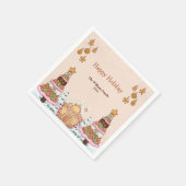 Serviette En Papier Maison de pain d'épices Fête Brown (Coin)