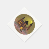 Serviette En Papier Maison de sorcière éffrayante Halloween et château (Coin)