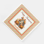 Serviette En Papier Maison de Thanksgiving joyeuse (Coin)