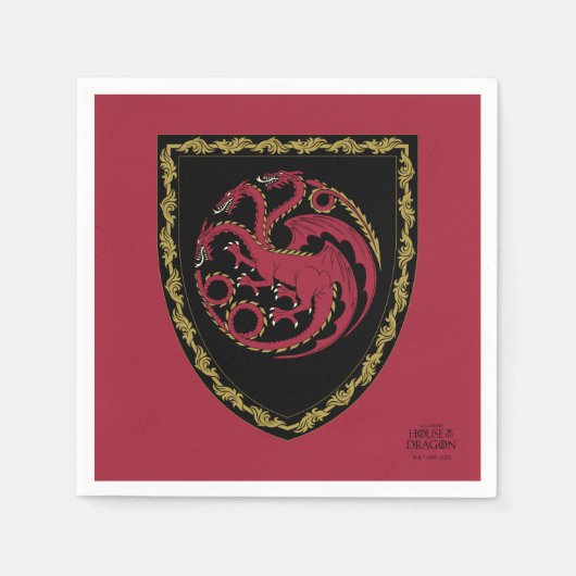 Serviette En Papier MAISON DES serviettes de Badge DRAGON (Devant)