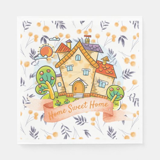 Serviette En Papier Maison Douce Maison (Devant)