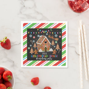 Serviette En Papier Maison en pain d'épice décoration de la serviett