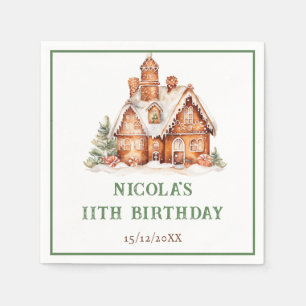 Serviette En Papier Maison en pain d'épice décorer fête d'anniversaire