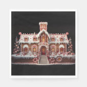 Serviette En Papier Maison en pain d'épices Imaginaire avec bonbons 2 (Devant)