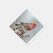 Serviette En Papier Maison Finch en Neige - Photo originale (Coin)