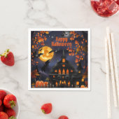 Serviette En Papier Maison Halloween (En situation)
