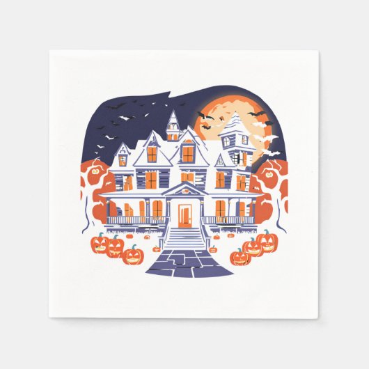Serviette En Papier Maison hantée (Devant)