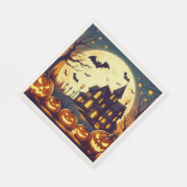 Serviette En Papier Maison hantée d'Halloween (Coin)