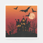 Serviette En Papier Maison Hantée éffrayante Halloween nuit (Devant)