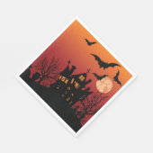 Serviette En Papier Maison Hantée éffrayante Halloween nuit (Coin)