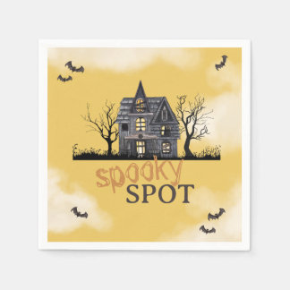 Serviette En Papier Maison Hantée éffrayante Halloween papier de fête 