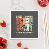Serviette En Papier Maison Hantée Fantôme d'Halloween Arrive (En situation)