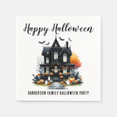 Serviette En Papier Maison Hantée Halloween (Devant)