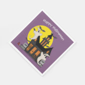 Serviette en papier maison hantée Halloween (Coin)