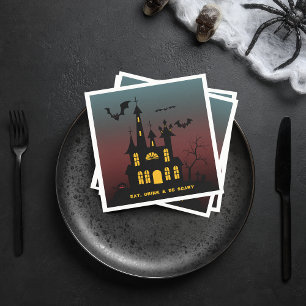 Serviette En Papier Maison hantée Halloween Manger Boire Être Effrayan