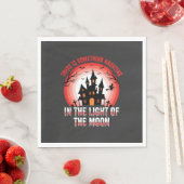Serviette En Papier Maison Hantée Halloween Sorcière Clair de Lune (En situation)