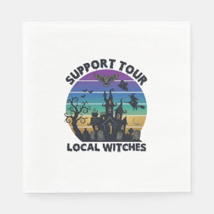 Serviette En Papier Maison Hantée Halloween Sorcières Locales Tournée