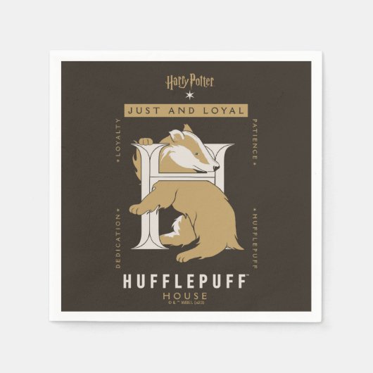 Serviette En Papier Maison HUFFLEPUFF™ Juste Et Loyale (Devant)