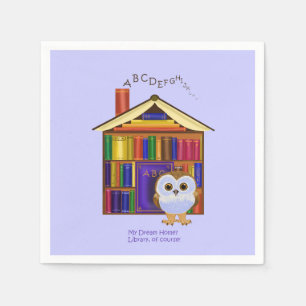 Serviette En Papier Maison rêveuse - bibliothèque !