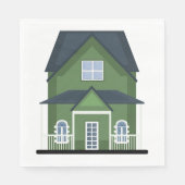 Serviette En Papier Maison verte (Devant)