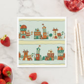 Serviette En Papier Maisons Wonky (En situation)