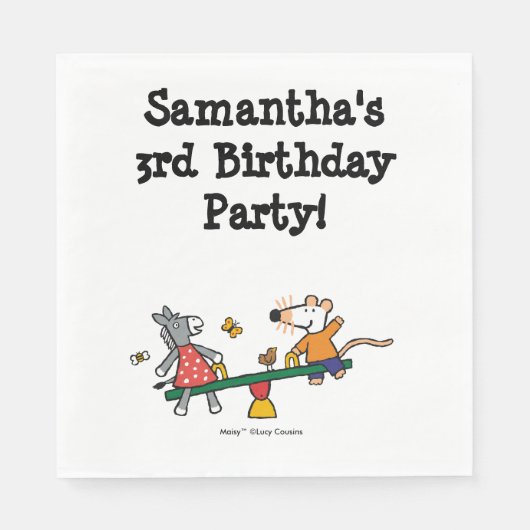 Serviette En Papier Maisy and Dotty Seesaw at the Playground (Devant)