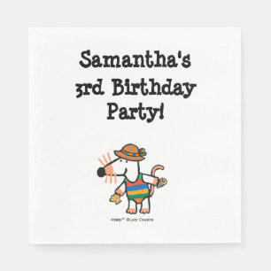 Serviette En Papier Maisy avec l'anniversaire de coquilles