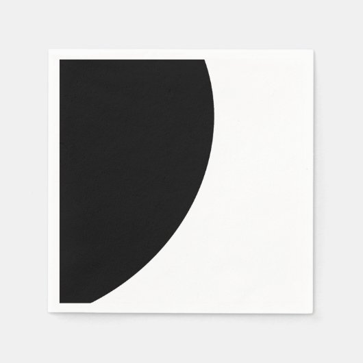 Serviette En Papier Majesté noire et blanche (Devant)