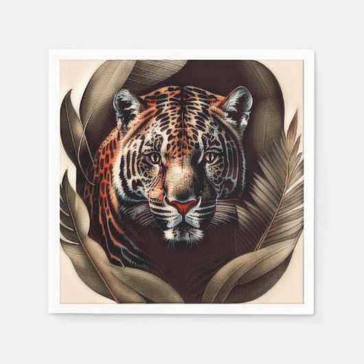 Serviette En Papier Majestic Jaguar - Roi De La Jungle (Devant)