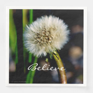 Serviette En Papier Make a Wish, Believe, Dandelion