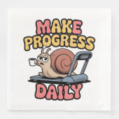 Serviette En Papier Make Progress Daily (Devant)