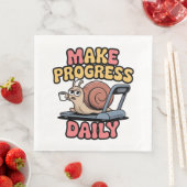 Serviette En Papier Make Progress Daily (En situation)